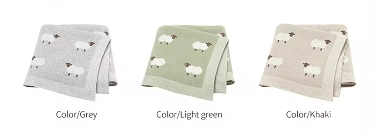 lamb pattern baby blanket