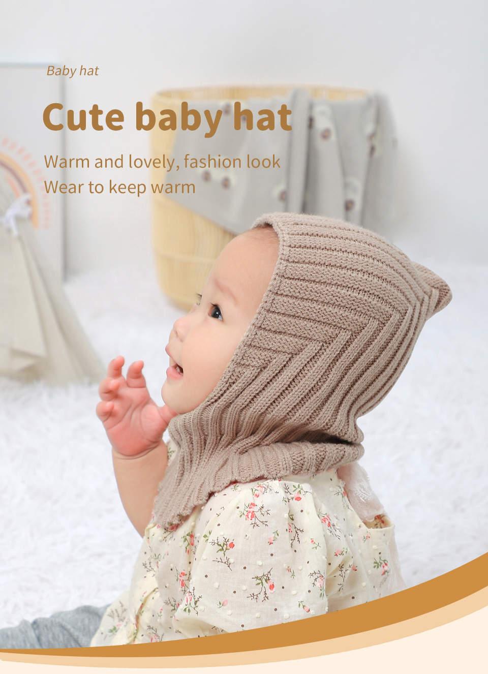 Baby hat and scarf all in one