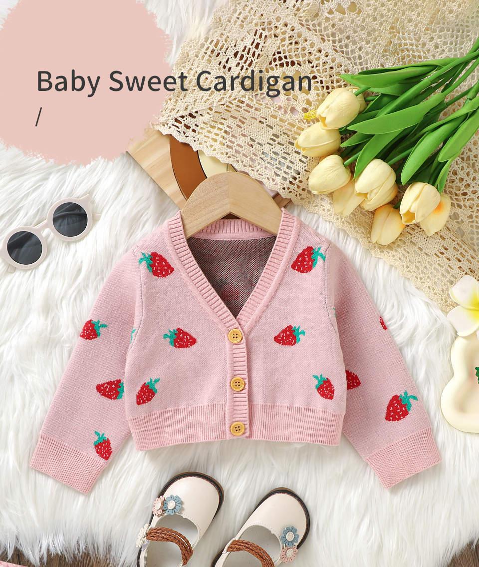 Strawberry Baby Girl Cardigan