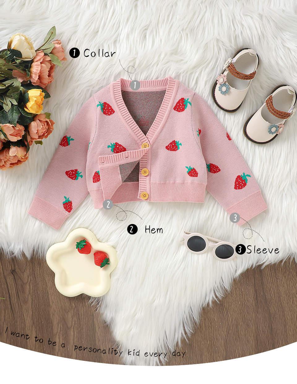 Baby Girl Strawberry Sweater