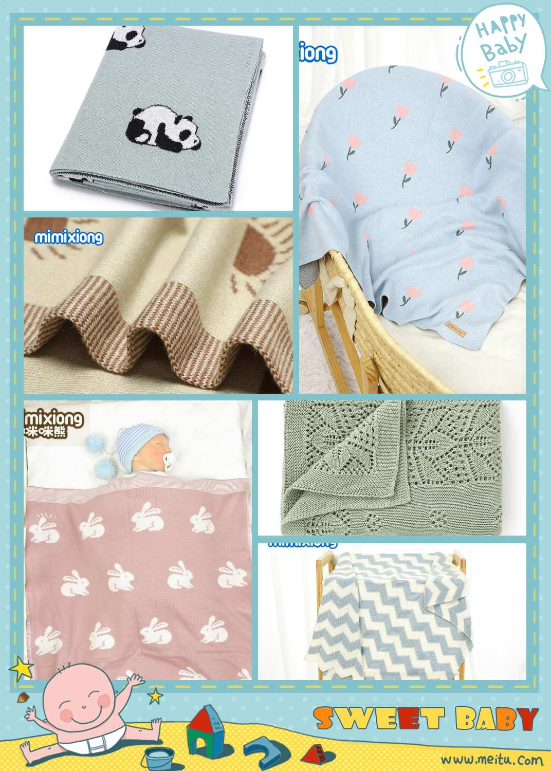 Cute and interesting animal pattern baby blankets