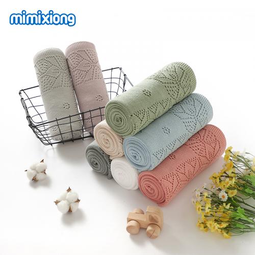 Colorful Knit Blanket Soft Cotton Baby Blanket