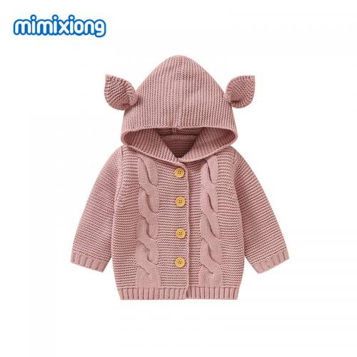 Baby Boys Girls Knit Sweater Hooded Ears