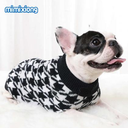 Houndstooth Dog Sweater