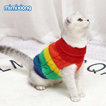 Rainbow Dog Sweater