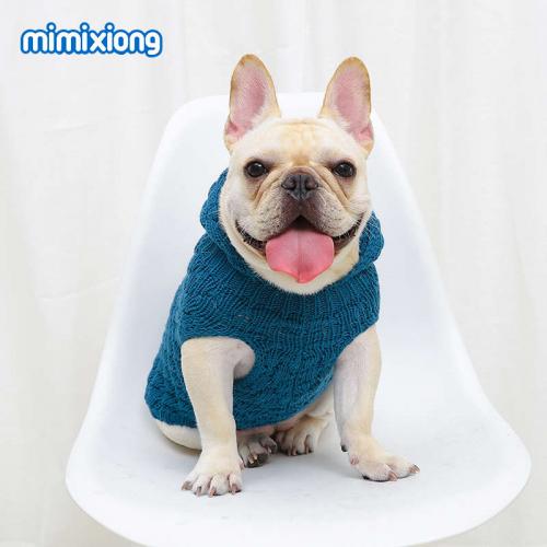 hooded dog knitted jumper